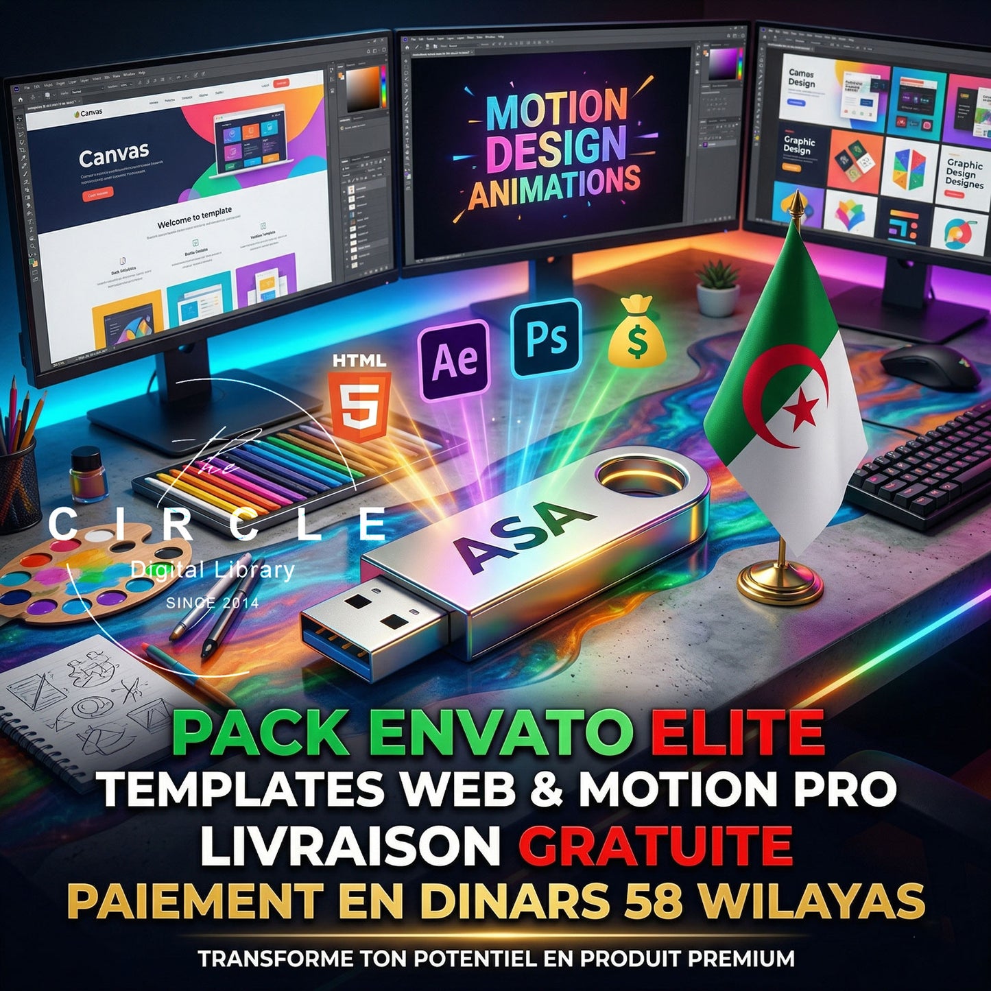 ENVATO : Elite Pack sur clé USB